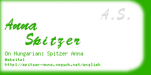 anna spitzer business card